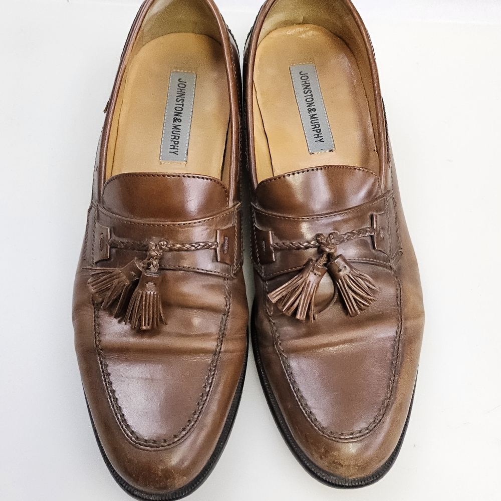 Johnston & Murphy Leather Tassel Loafers Tan Mens Size‎ 10.5M 15-0780 India